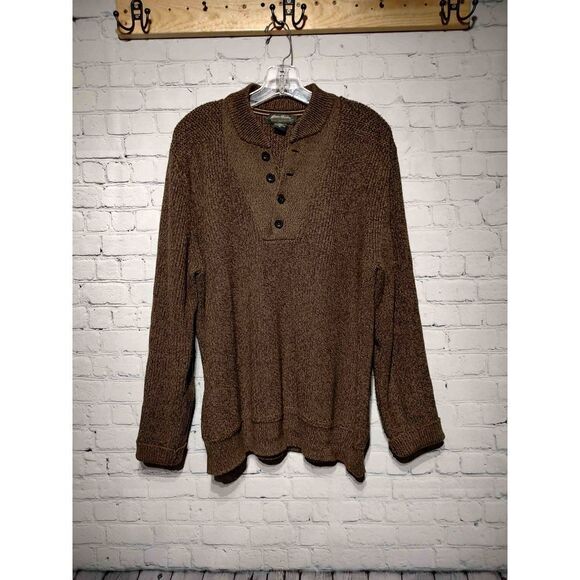 Eddie Bauer 4 button Henley sweater size xl - Picture 1 of 4
